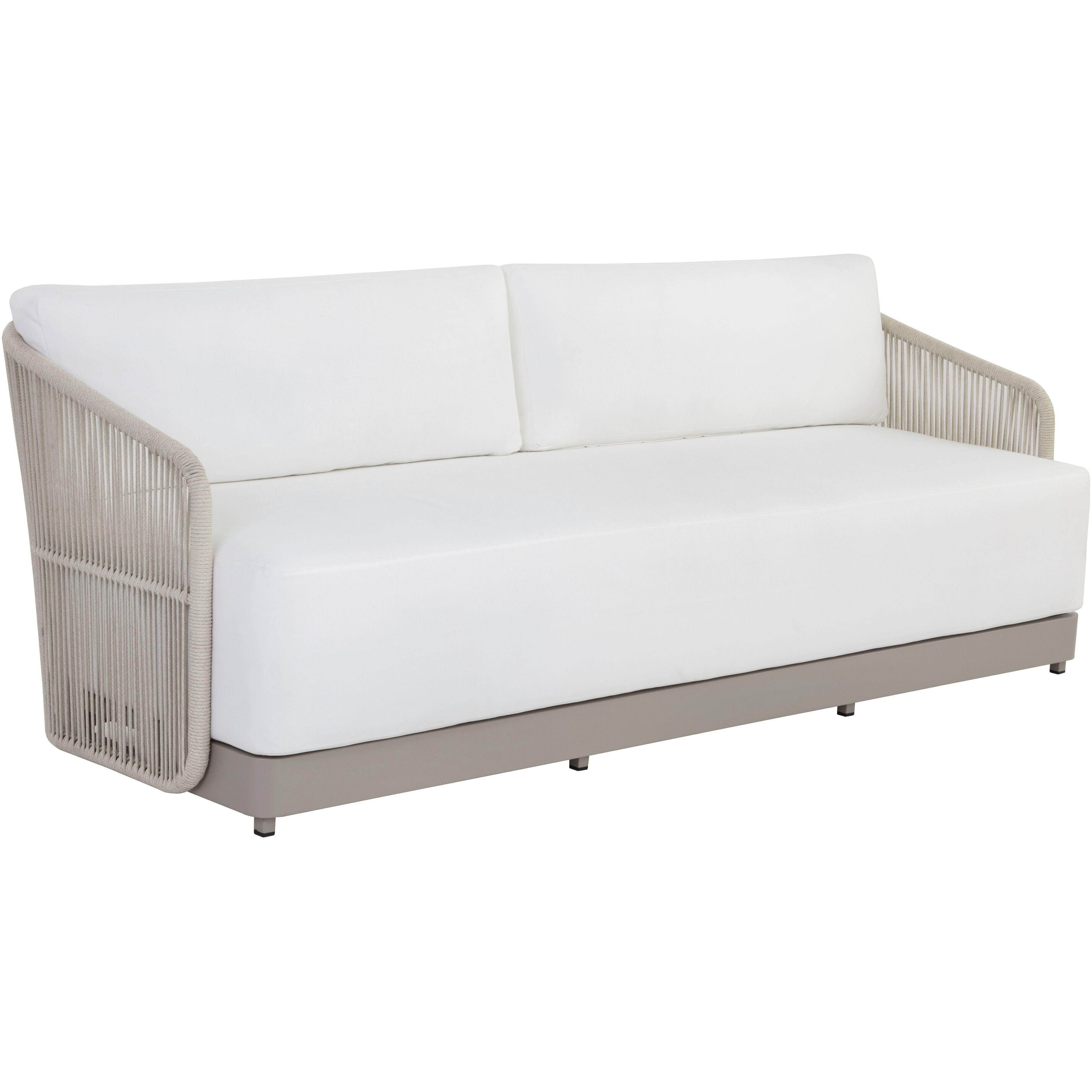 Allariz Greige / Stinson White Outdoor Sofa